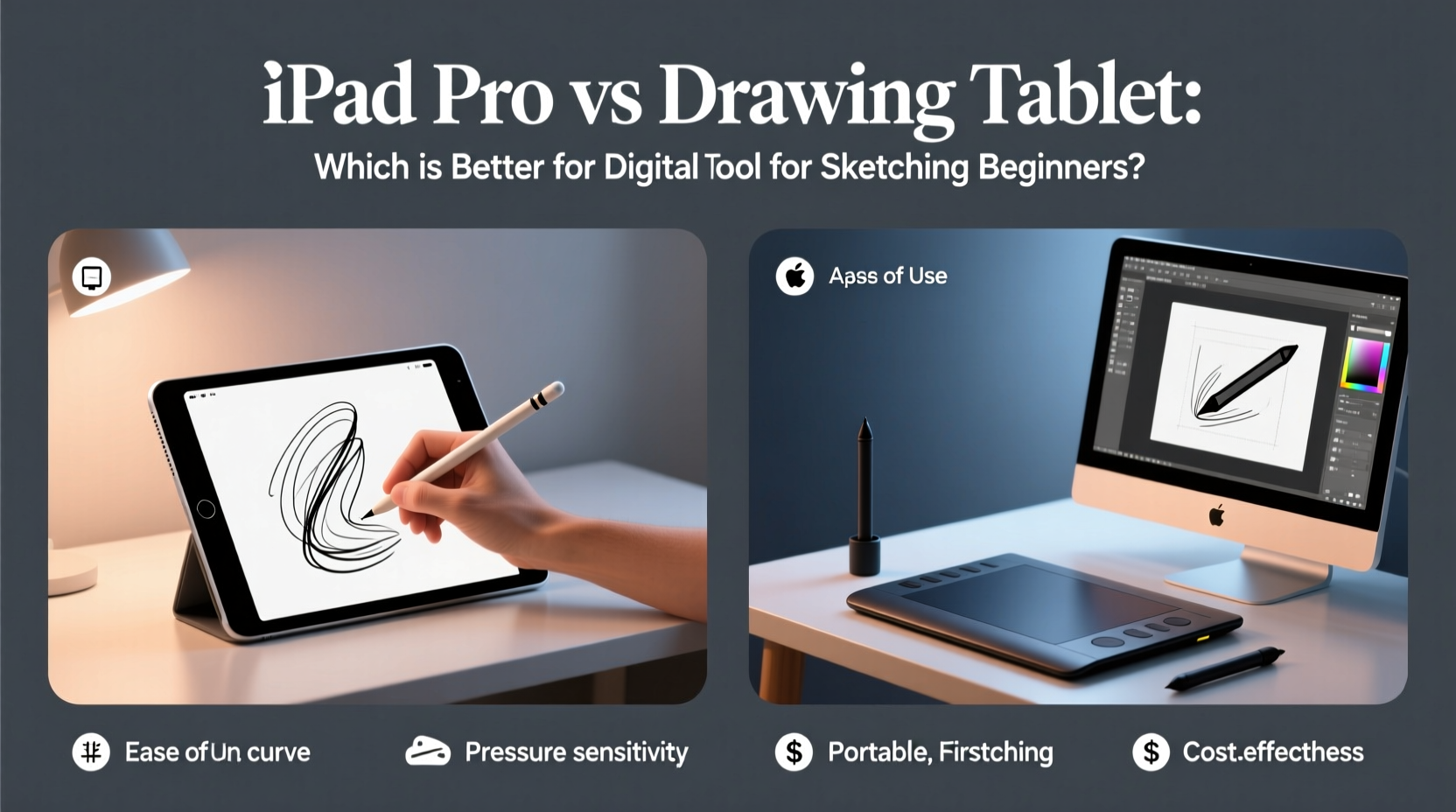 ipad pro vs drawing tablet which is better for digital sketching beginners