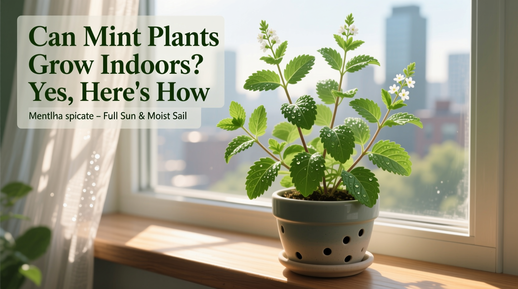 Grow Mint Indoors Year-Round | TheHomeSprouts