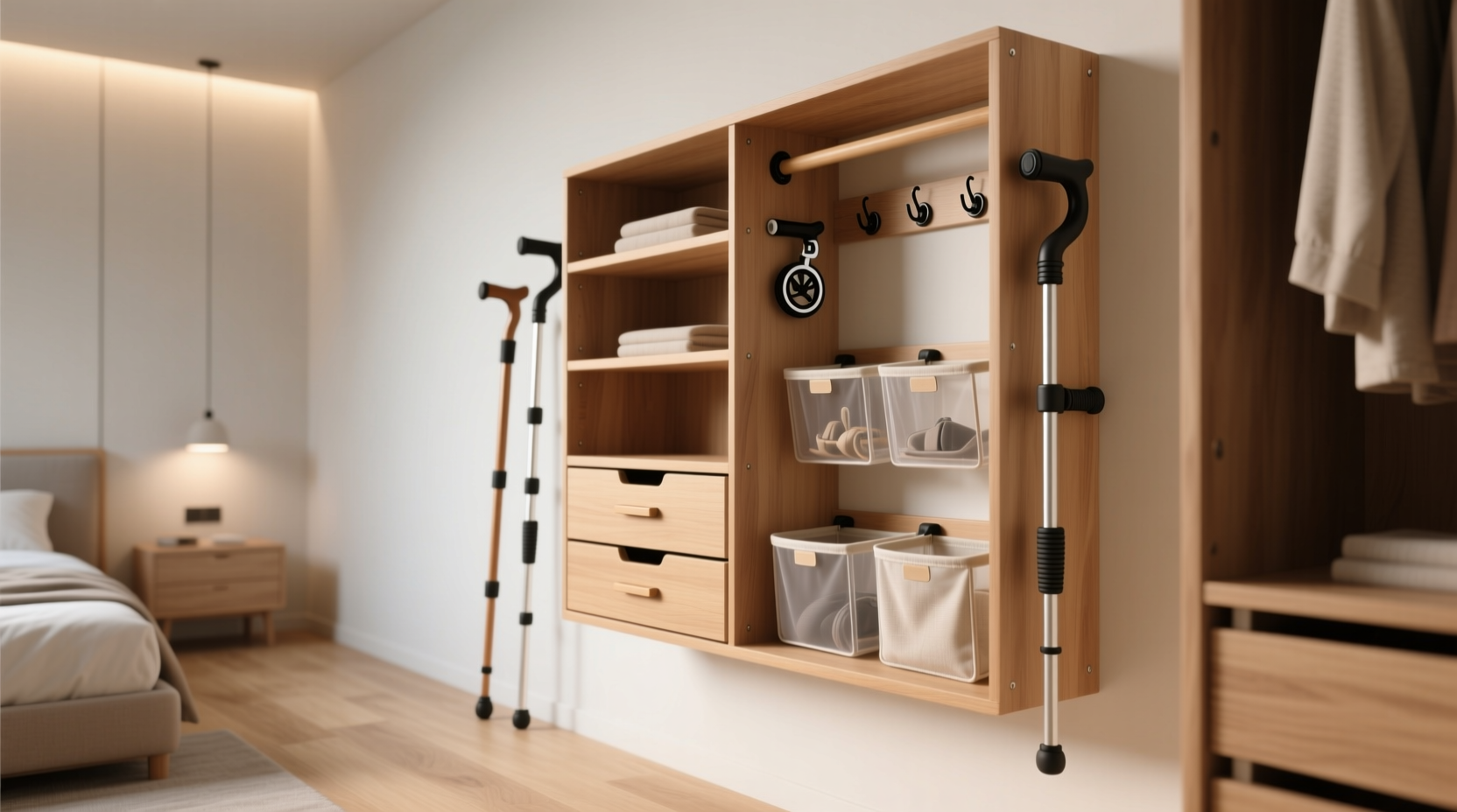 closet organization tips for mobility aids