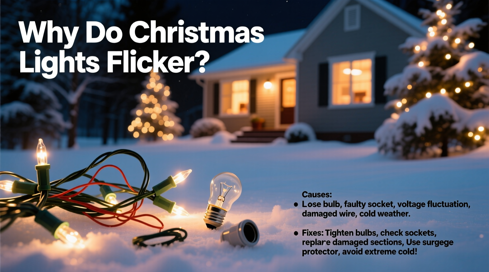 why do some christmas lights flicker causes and easy fixes without rewiring