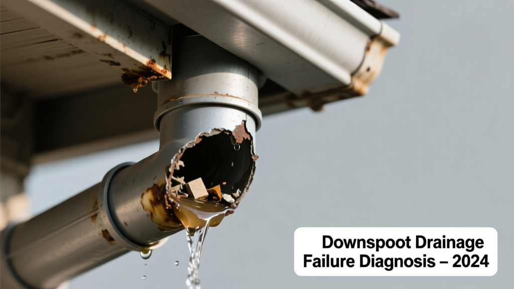 Downspout Not Draining: Leaking Water Diagnosis