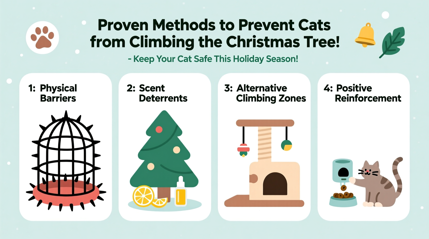 how to prevent cats from climbing the christmas tree proven deterrent methods