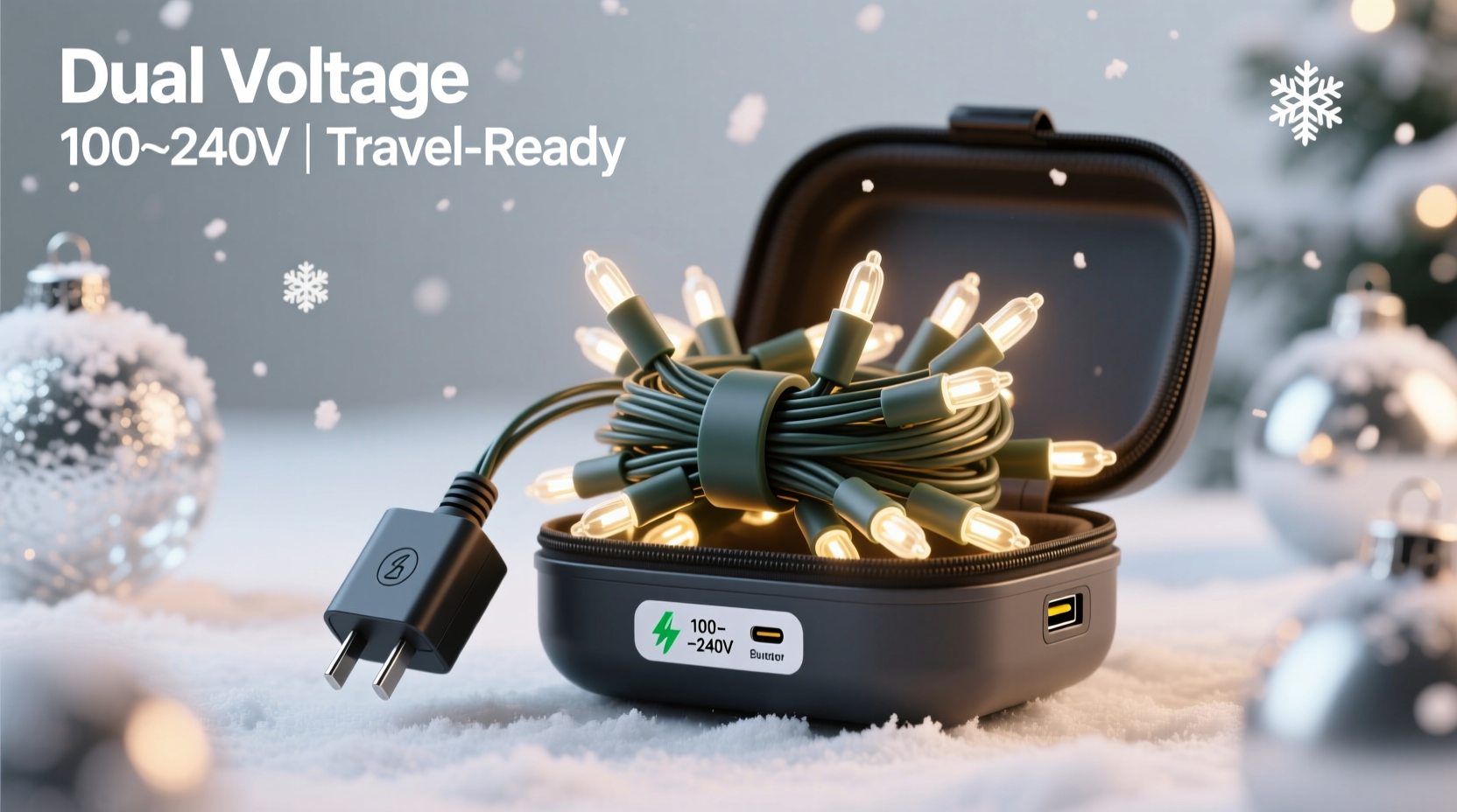 best dual voltage christmas lights for international travelers
