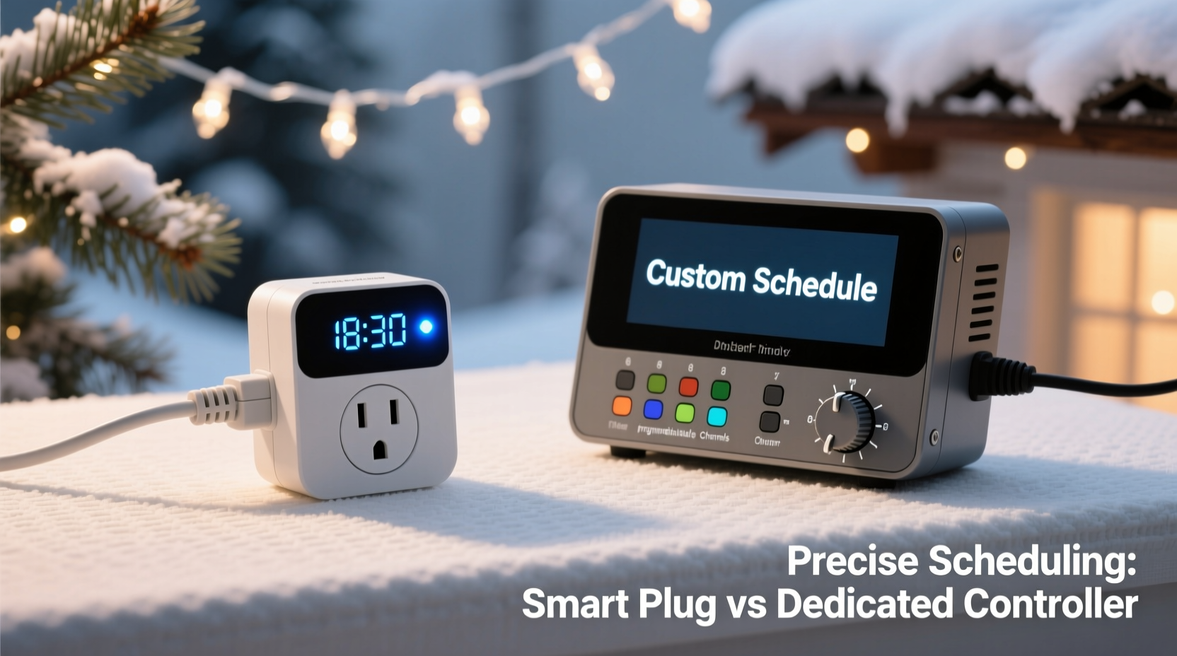 smart plug timer vs dedicated christmas light controller which gives more precise scheduling