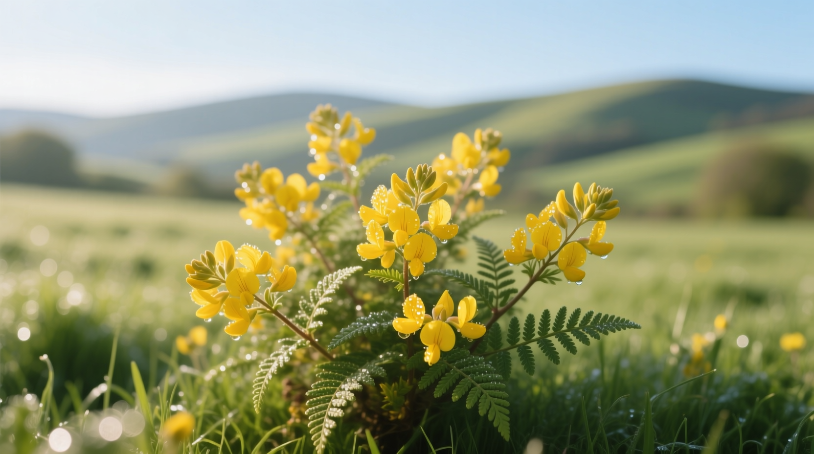 yellow bush plants