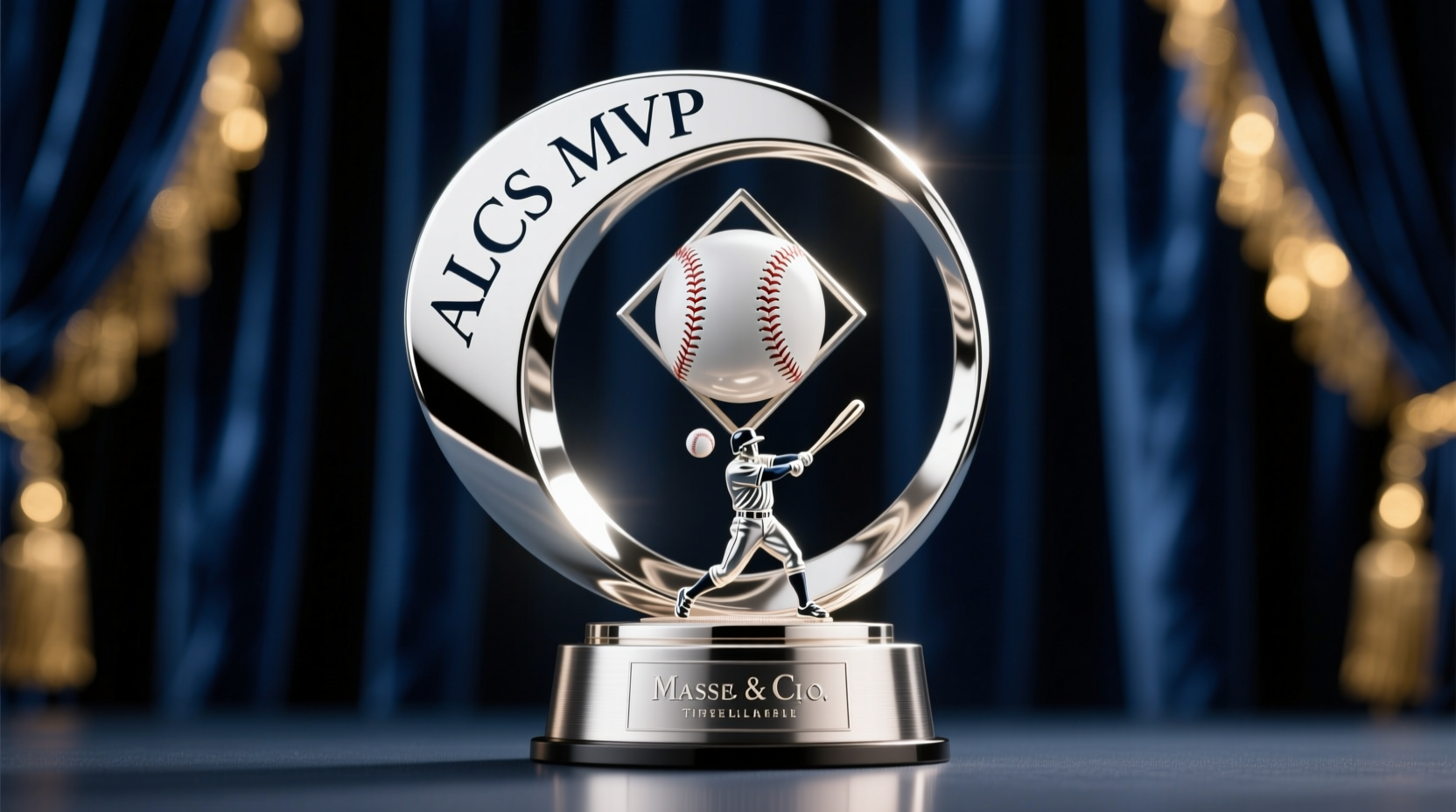 major league baseball american league championship series alcs mvp trophy designed and handcrafted by tiffany co