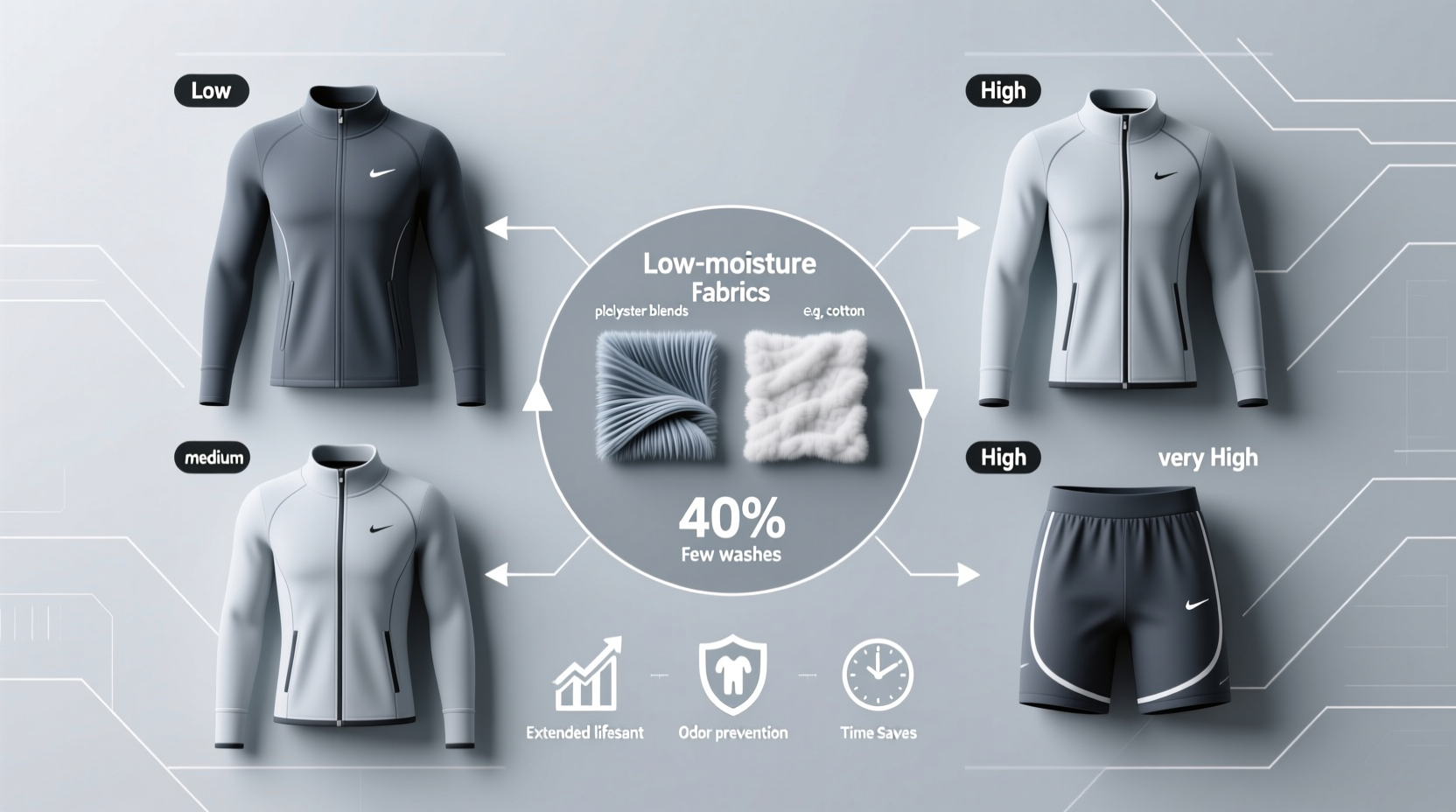 closet organization tips sort workout clothes by moisture level