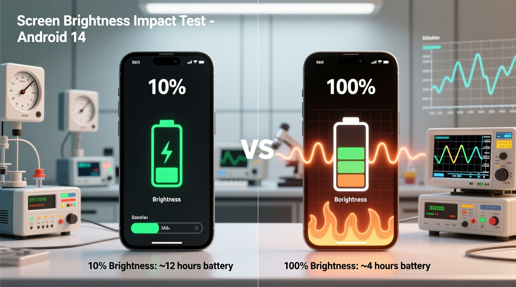 does screen brightness affect battery life on android phones tested