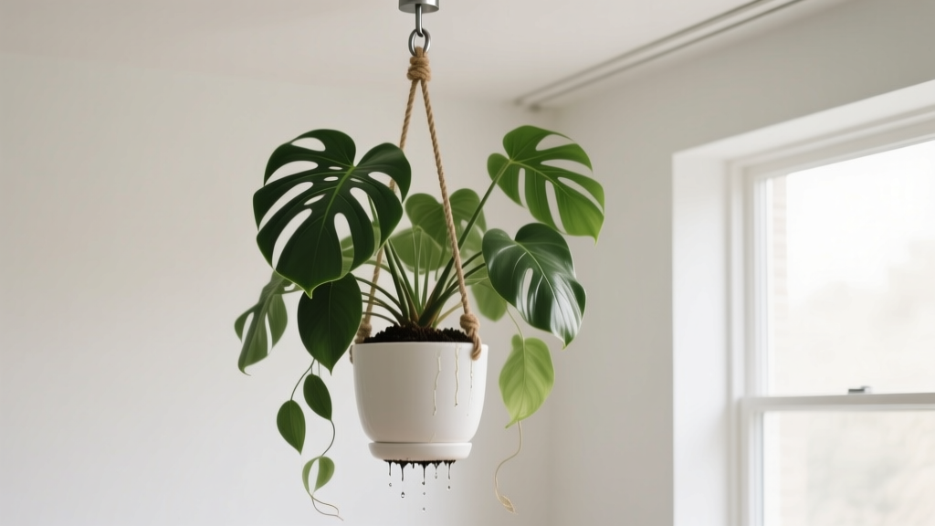 How Heavy Is a Hanging Plant With Water Indoors?