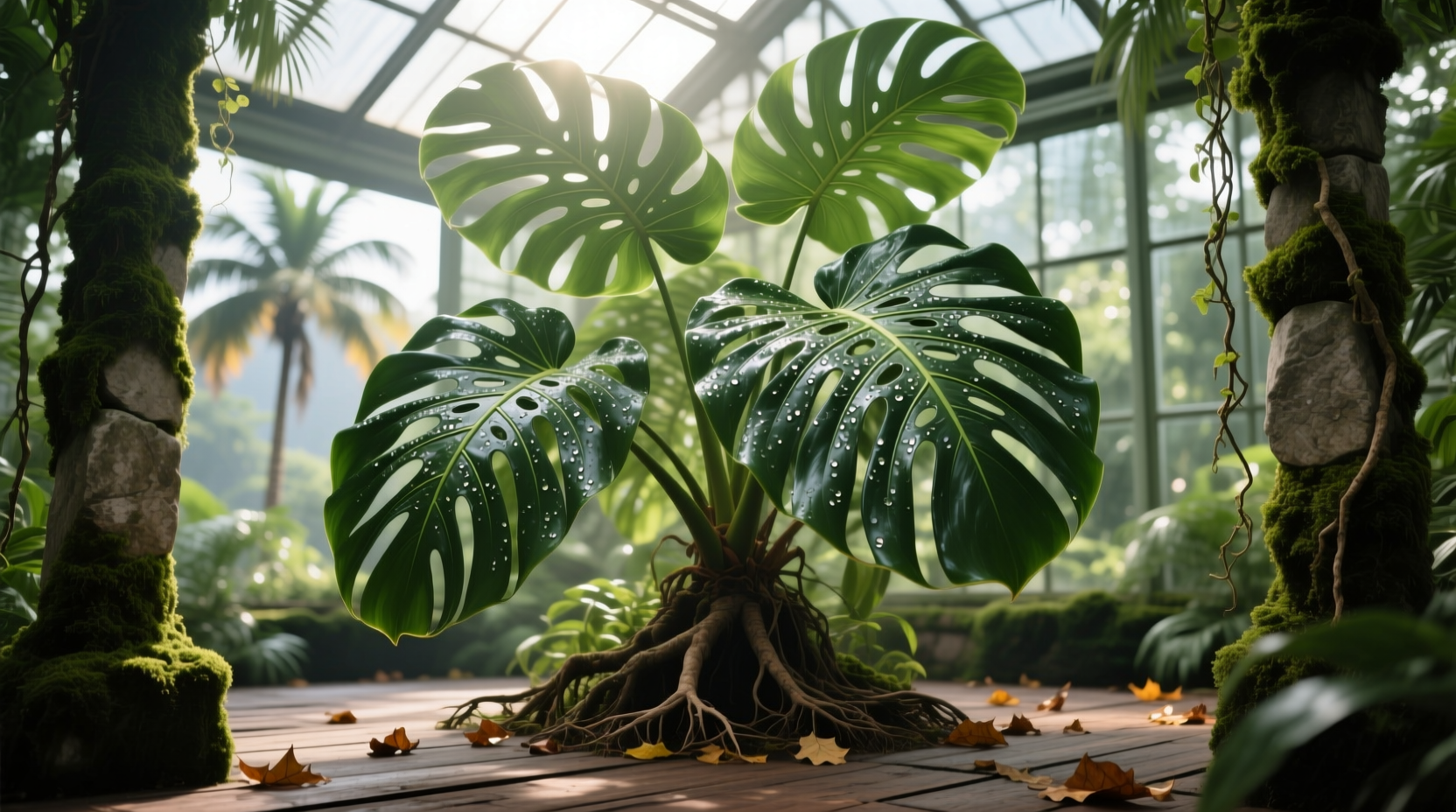 large monstera plant