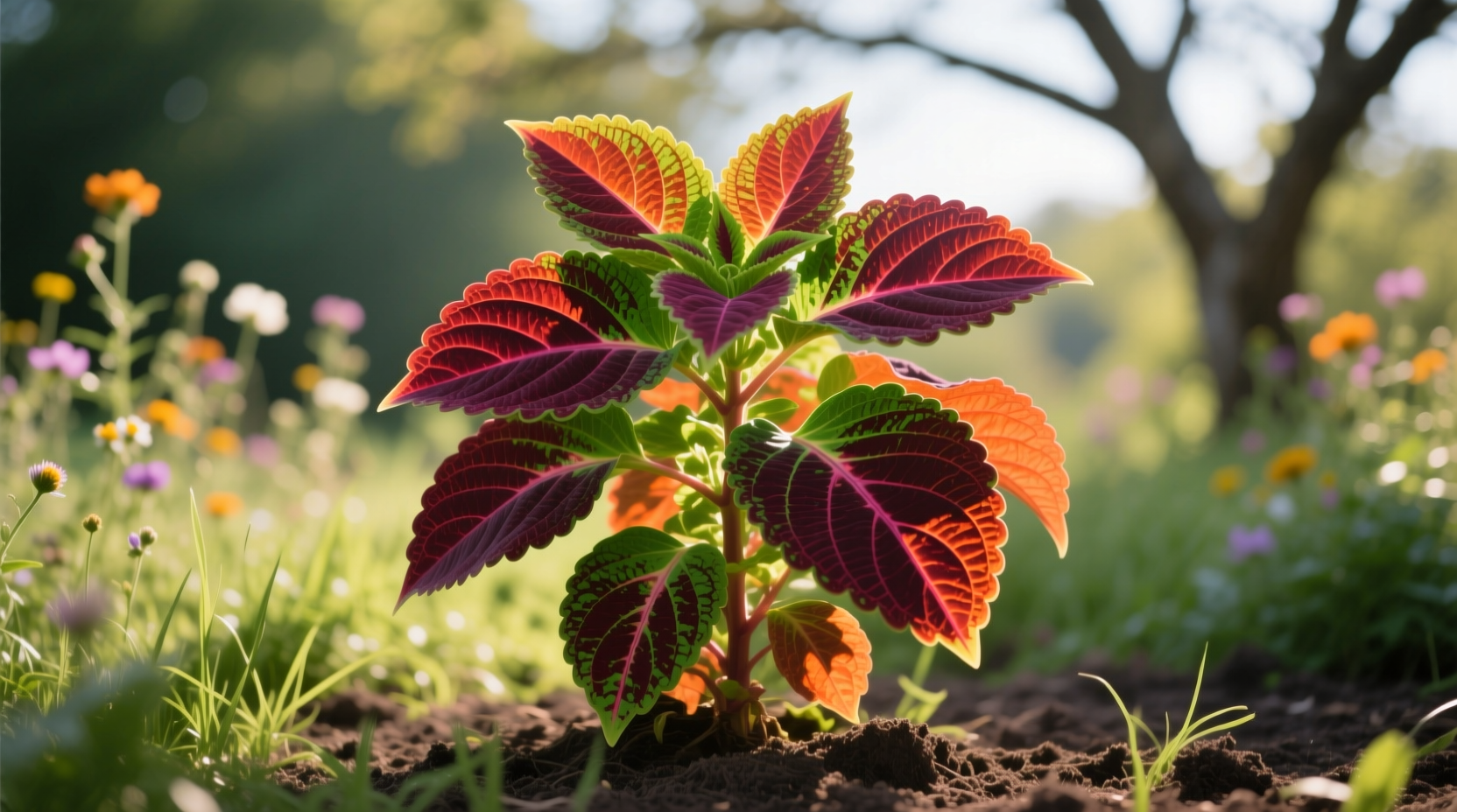 outdoors coleus plant