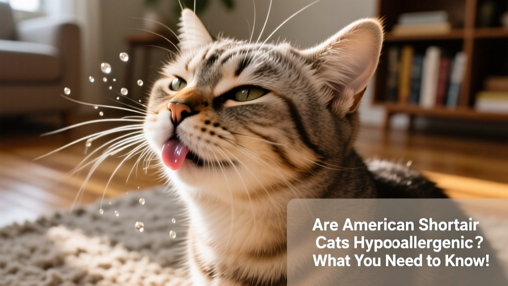 Close-up of a cat’s face during grooming, illustrating how saliva spreads allergens onto fur