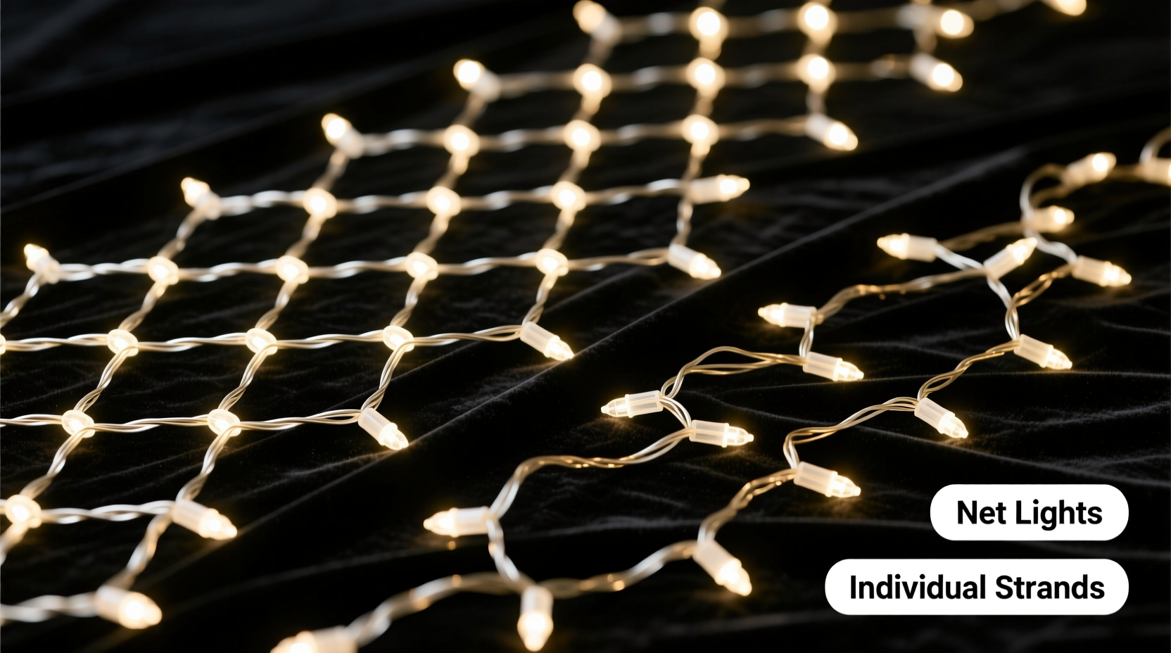 do christmas light net lights work better than individual strands