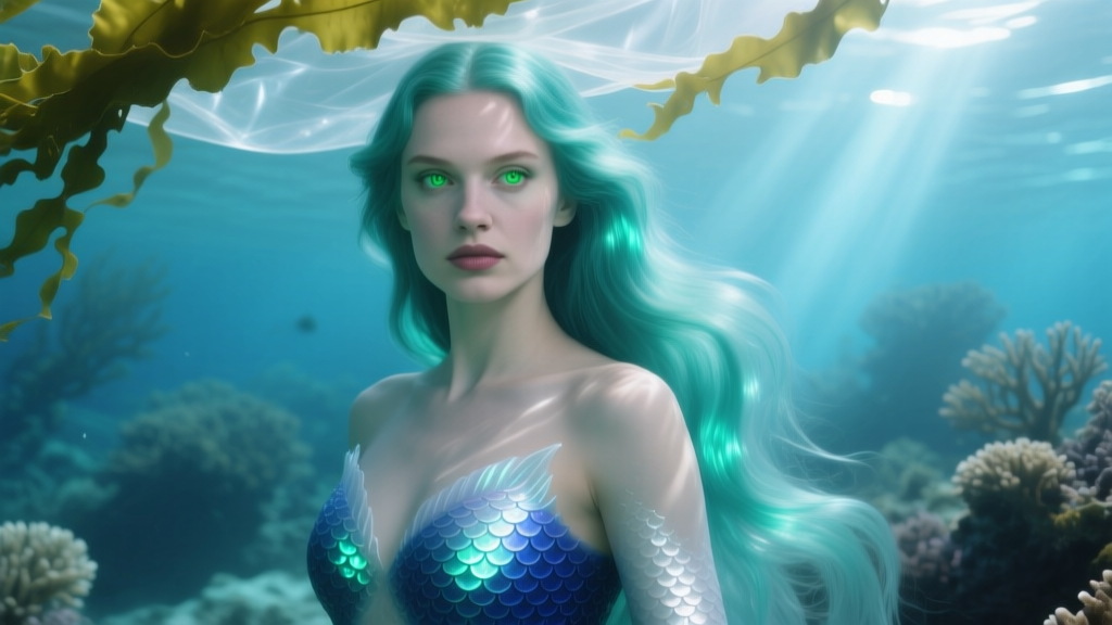 Close-up of a mermaid