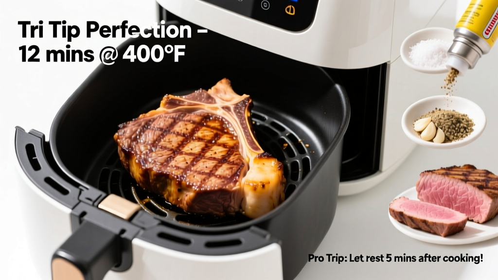 Air Fryer Cooking Time for Tri Tip: Crispy, Juicy & Safe