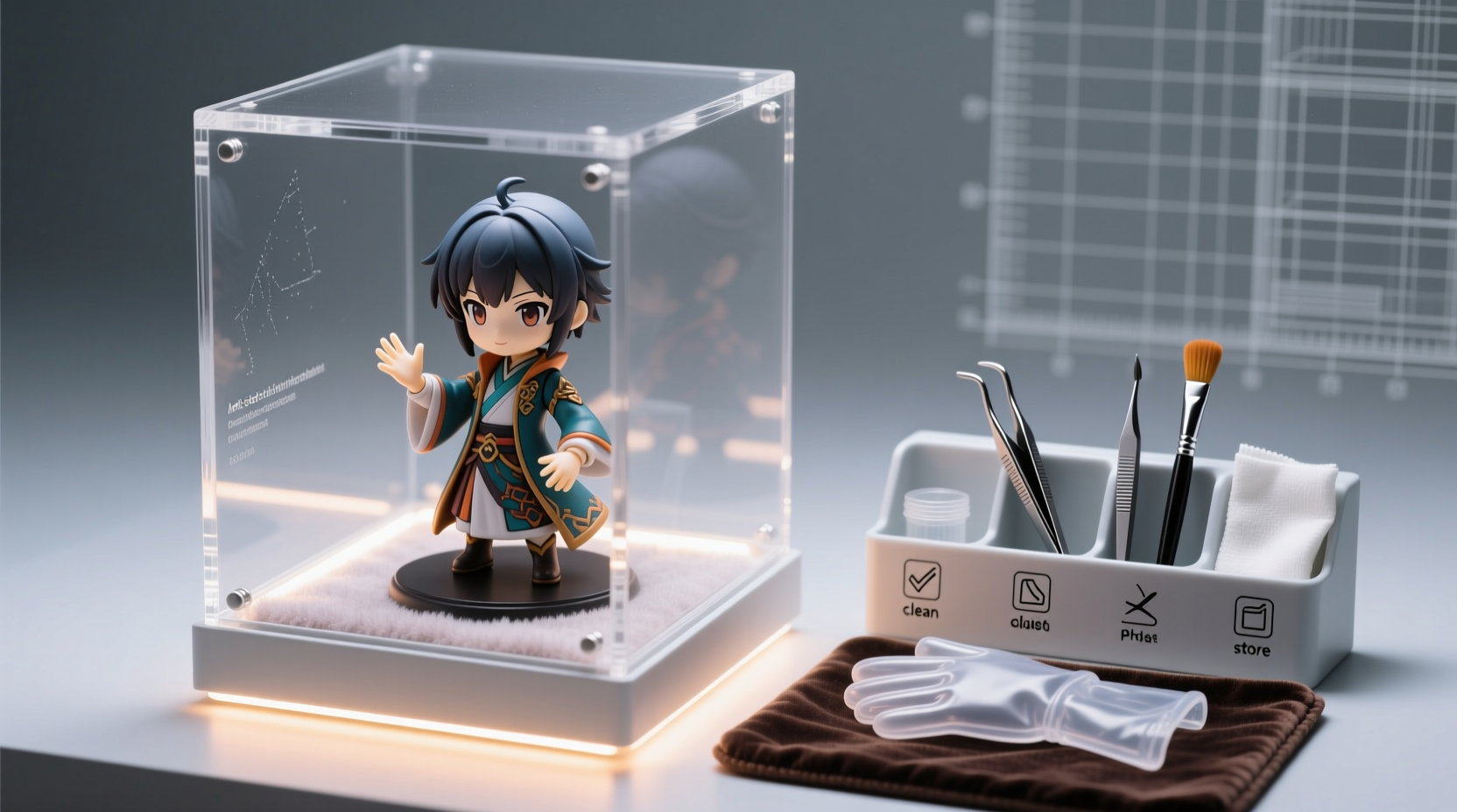 anime figure dusting brushes vs electrostatic cloths