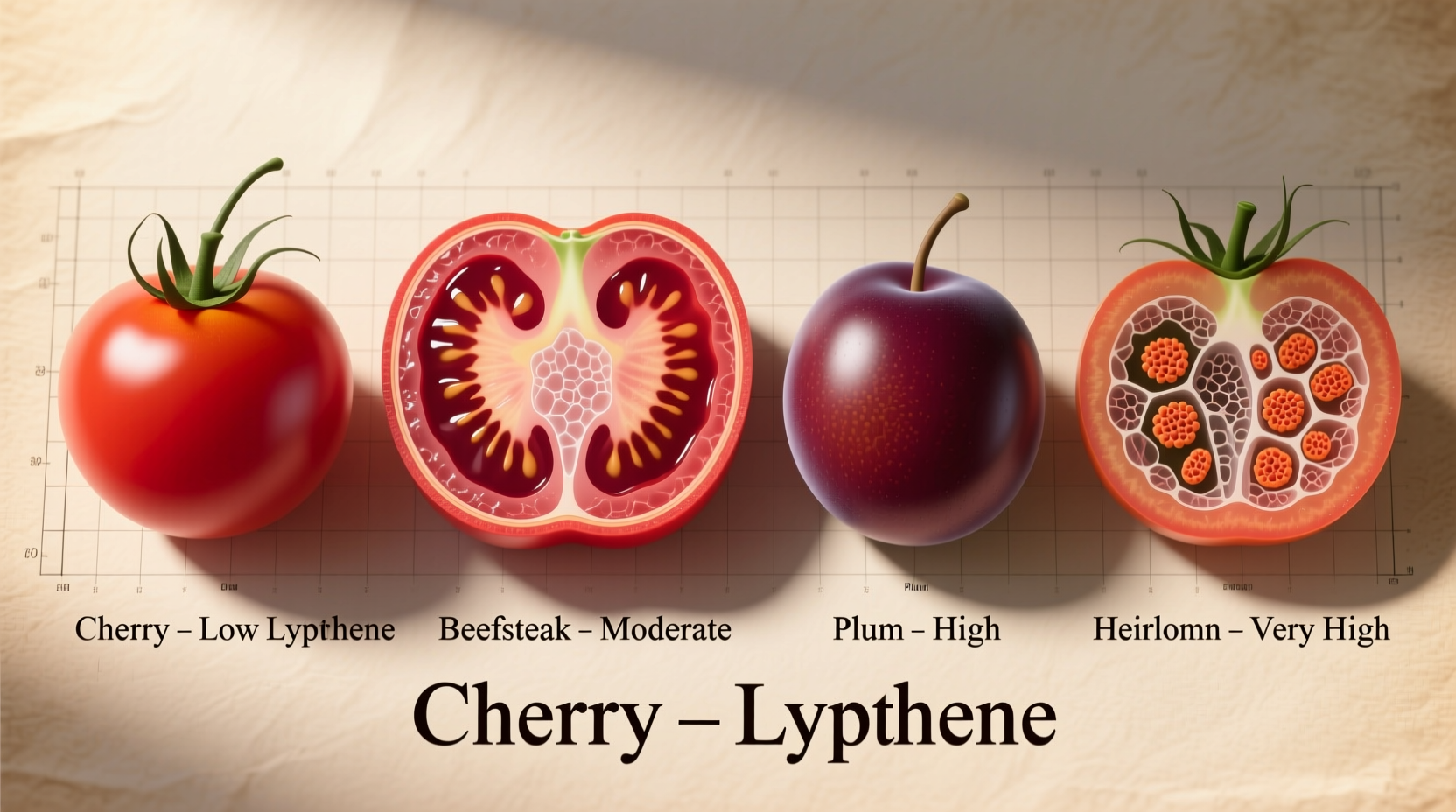 Tomato varieties showing lycopene concentration differences
