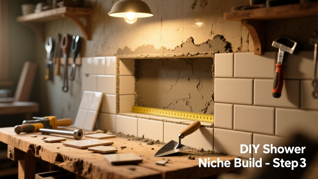 DIY Shower Niche: Build a Recessed Tile Shelf