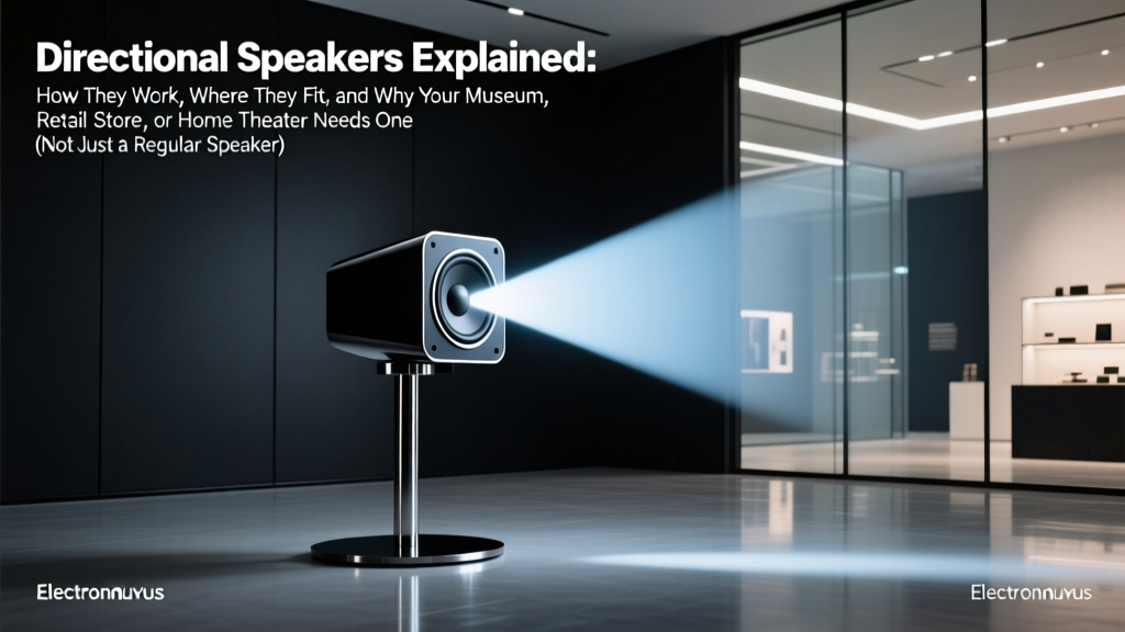 Directional Speakers Explained: How They Work, Where They Fit, and Why Your Museum, Retail Store, or Home Theater Needs One (Not Just a Regular Speaker)