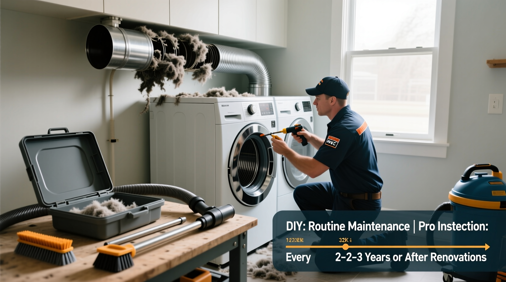 dryer vent cleaning diy kit vs pro service