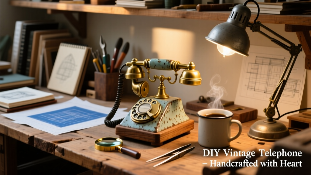 DIY Vintage Telephone Decor for Shelves & Desks