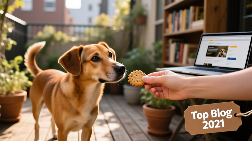 A gentle hand offering a treat to a curious dog during an initial meet-and-greet