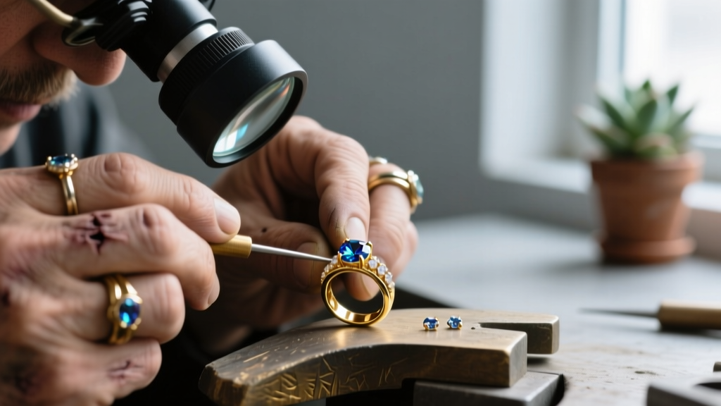 Macro shot of a jeweler