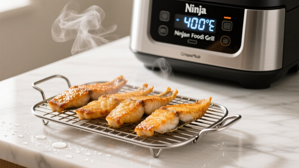 Crispy Frozen Fish Fillets on Ninja Foodi Grill