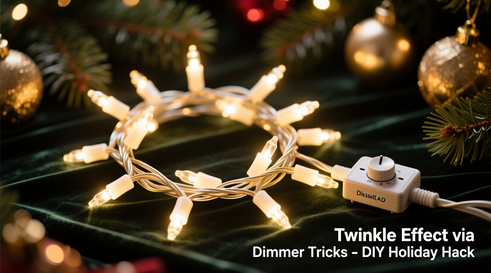 how to add twinkle effect to steady led christmas lights with dimmer tricks