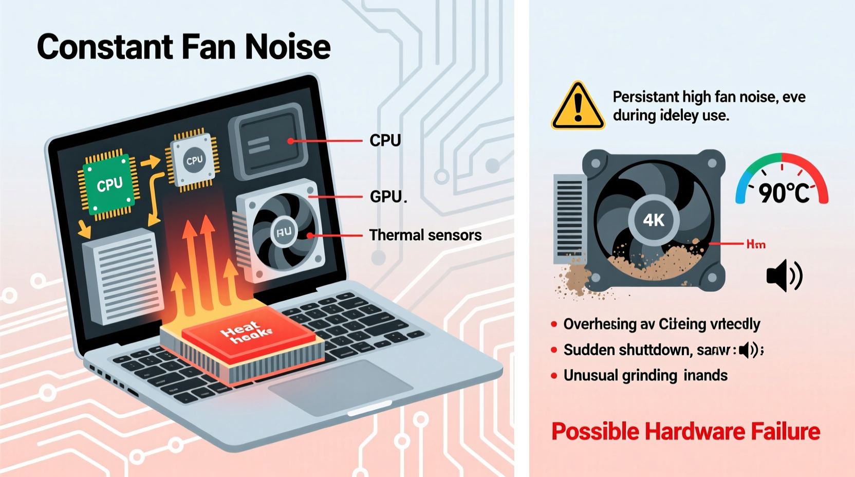 why does my laptop fan run constantly and when to suspect hardware issues