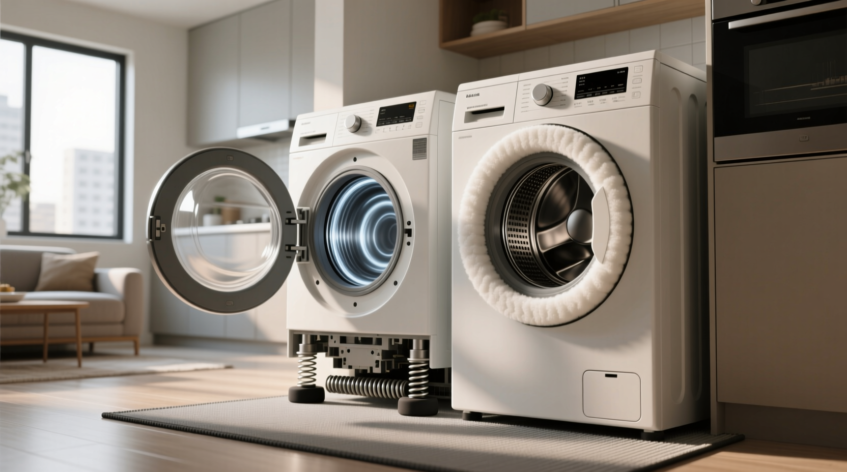 front load vibration vs top load noise in apartments