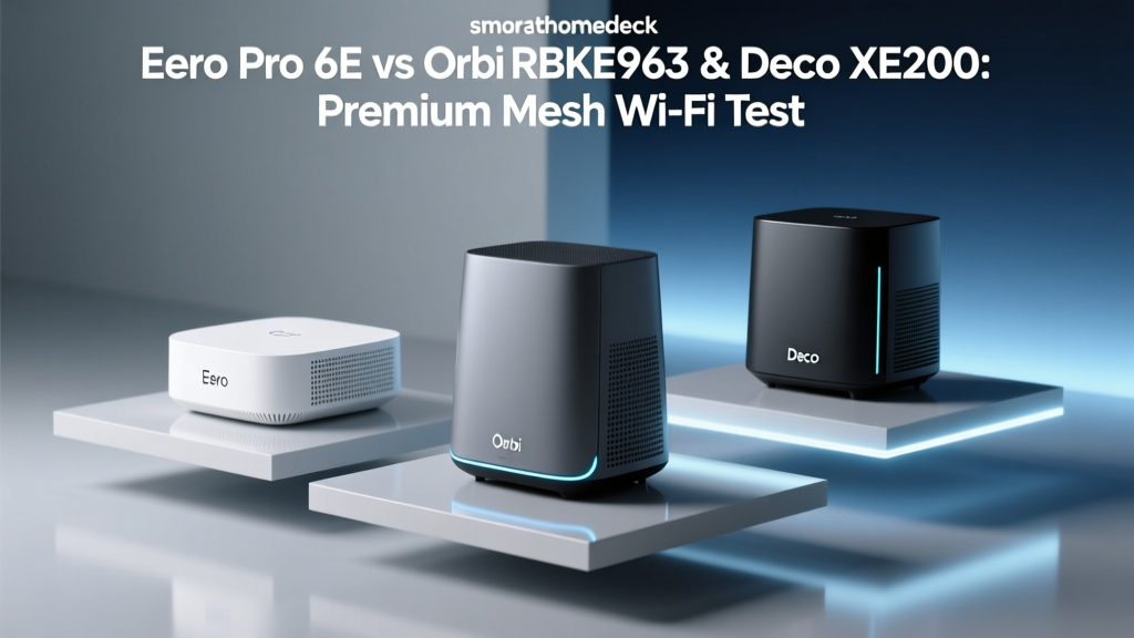 Eero Pro 6E vs Orbi RBKE963 vs Deco XE200: Premium Mesh Wi-Fi Test