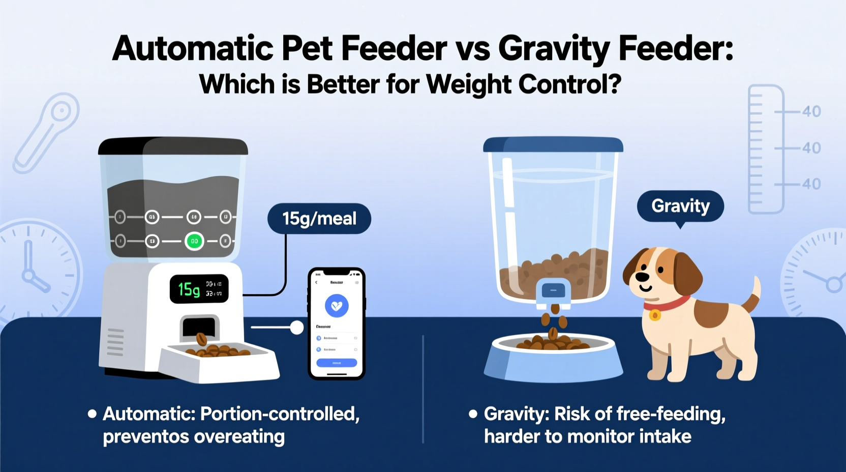 automatic pet feeder vs gravity feeder which is better for weight control