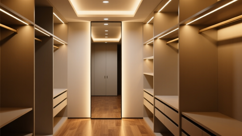 Walk-In Closet Mirror Lighting Layout Guide