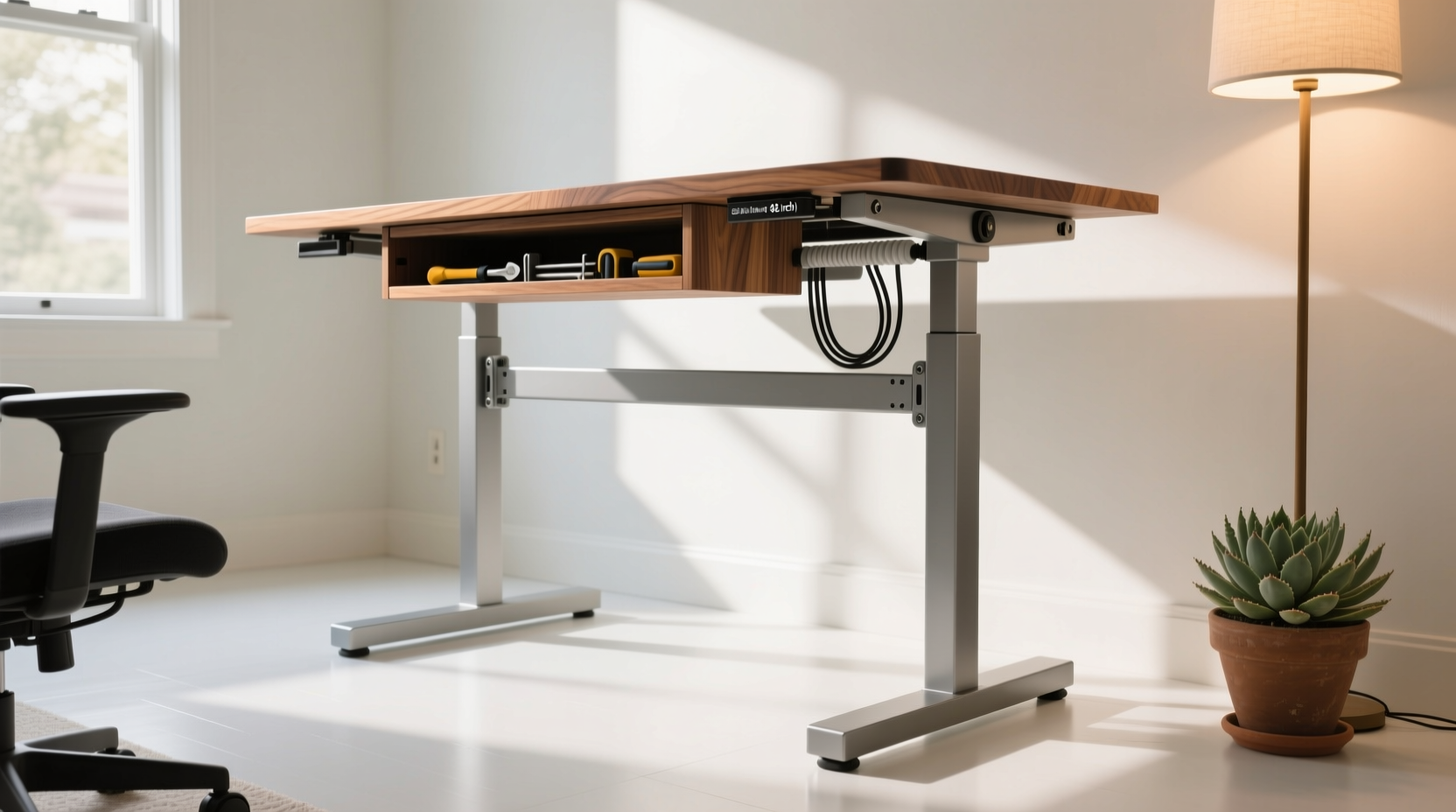the diy adjustable height workspace