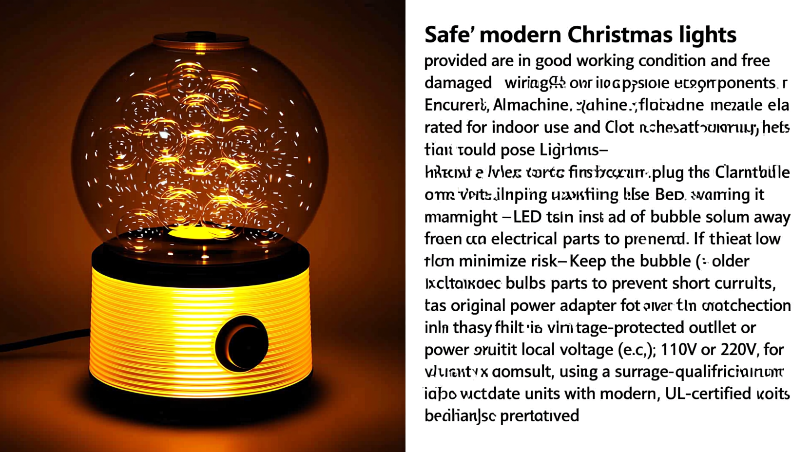 are vintage bubble machines safe to use with modern christmas lights