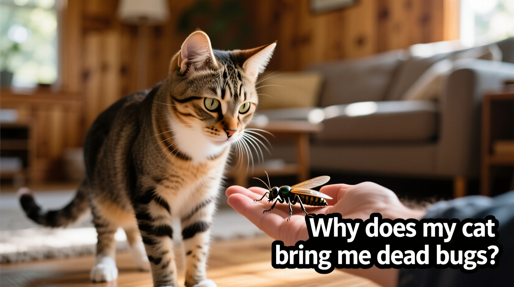 why does my cat bring me dead bugs and is it a sign of affection or hunger
