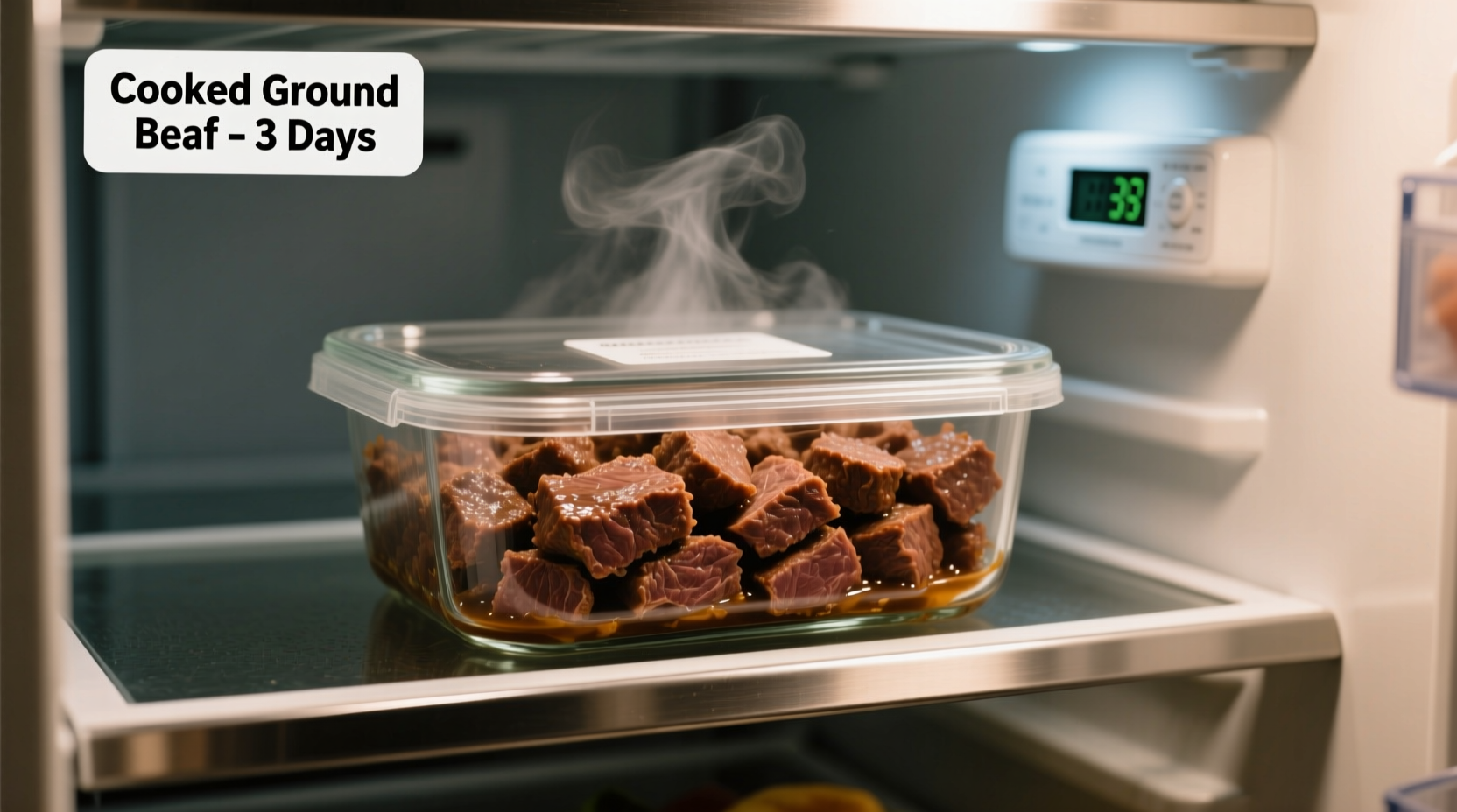 how long can cooked ground beef stay in the fridge