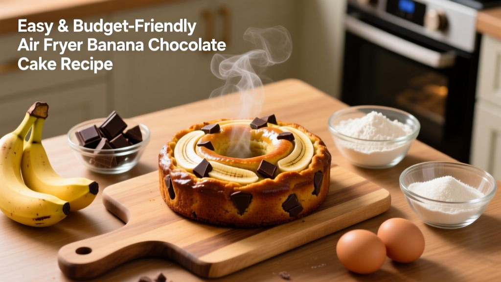 Air Fryer Banana Chocolate Cake (Easy & Budget-Friendly)
