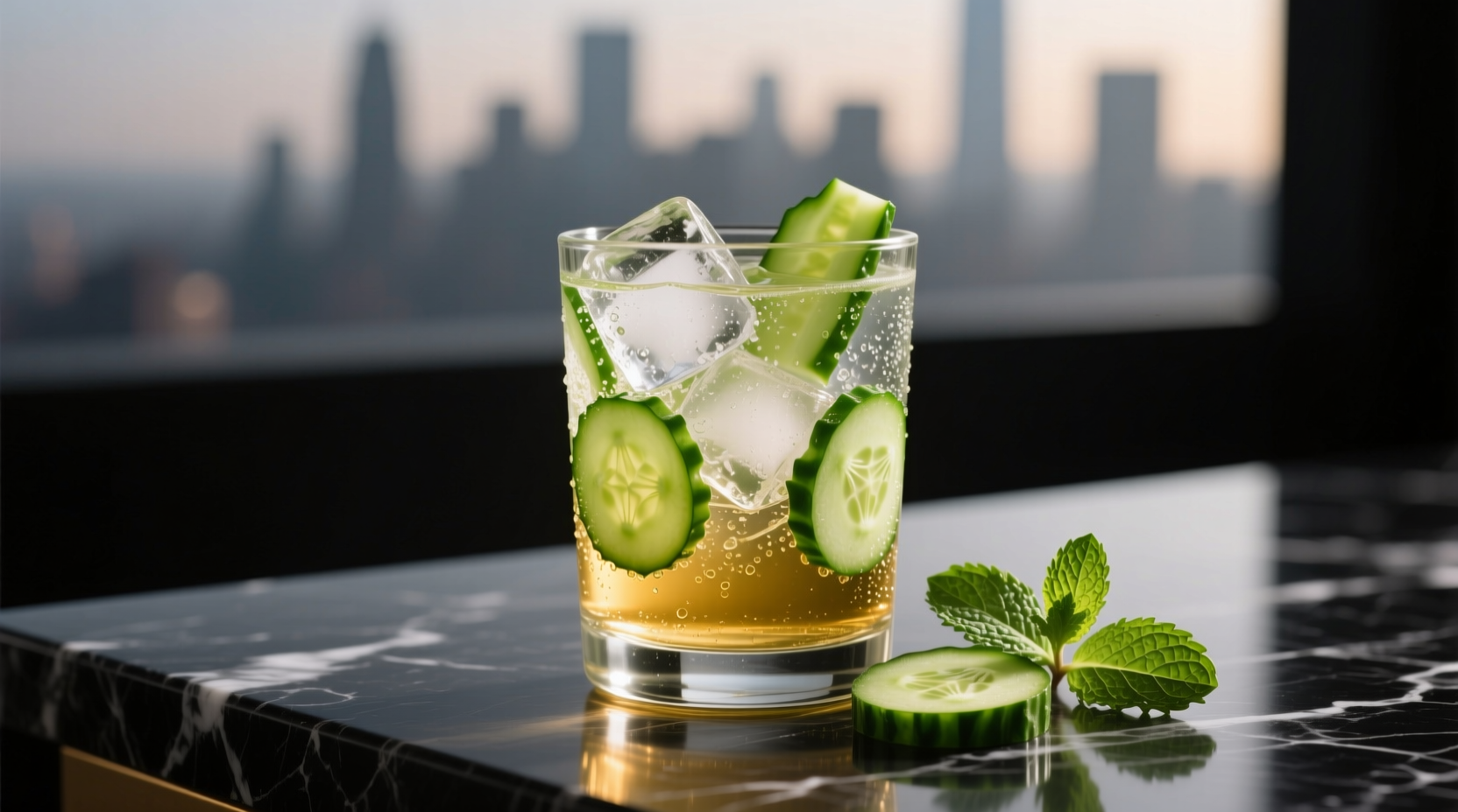 make this smashed cucumber gin tonic