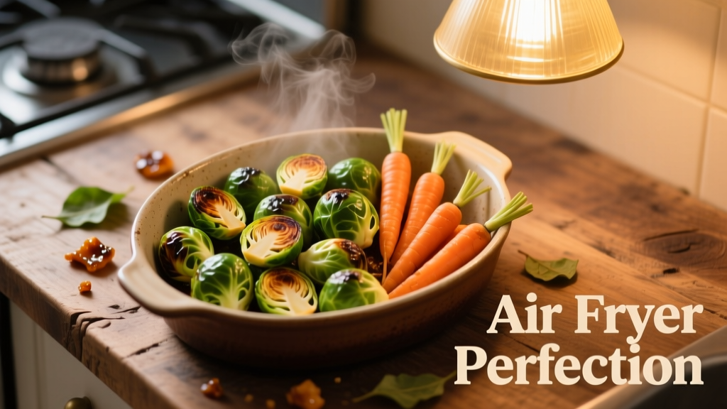 Crispy Air Fryer Brussels Sprouts & Carrots