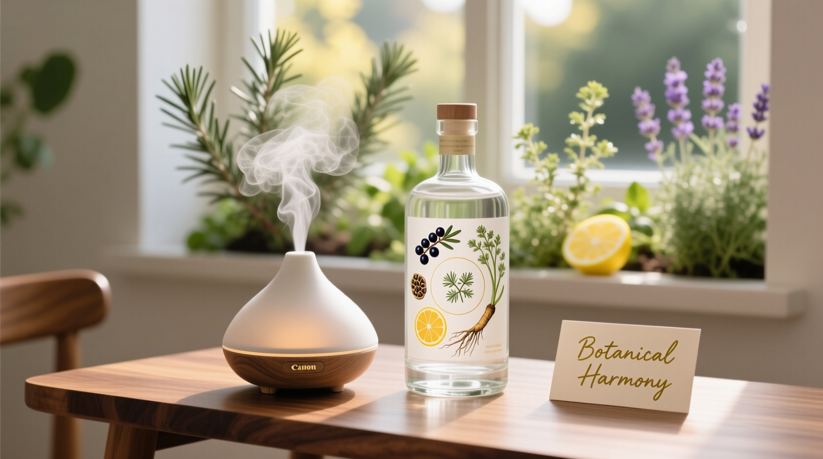 how to use essential oil diffusers to complement gin botanicals