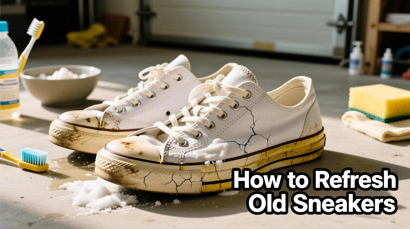 how to refresh old sneakers so they look brand new with diy cleaning hacks