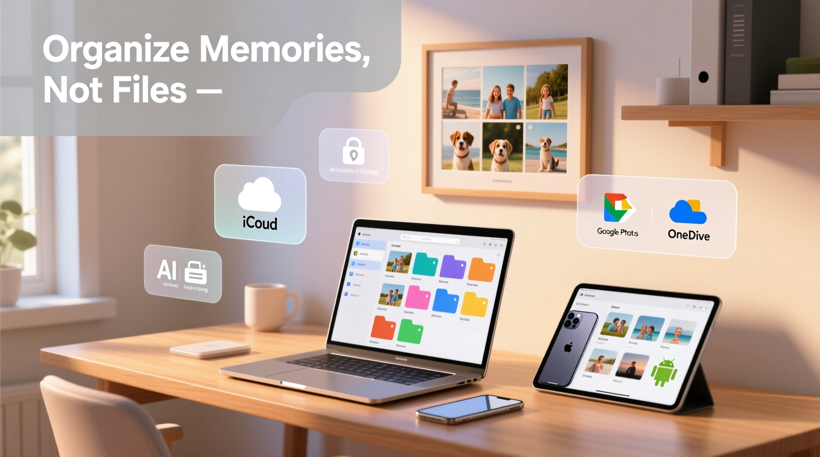 how to organize digital photos across devices without losing memories or storage space