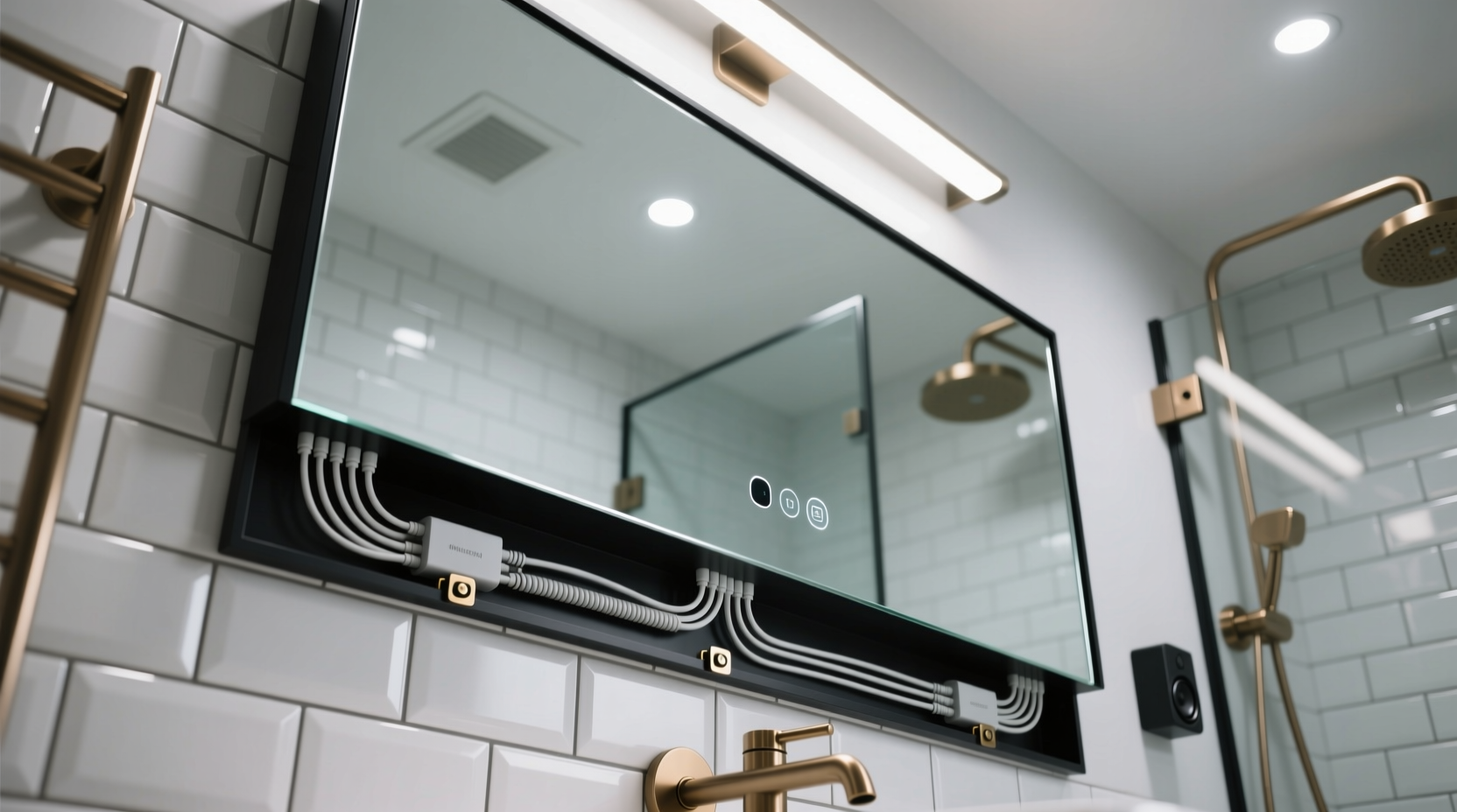 closet organization tips for smart mirror cables
