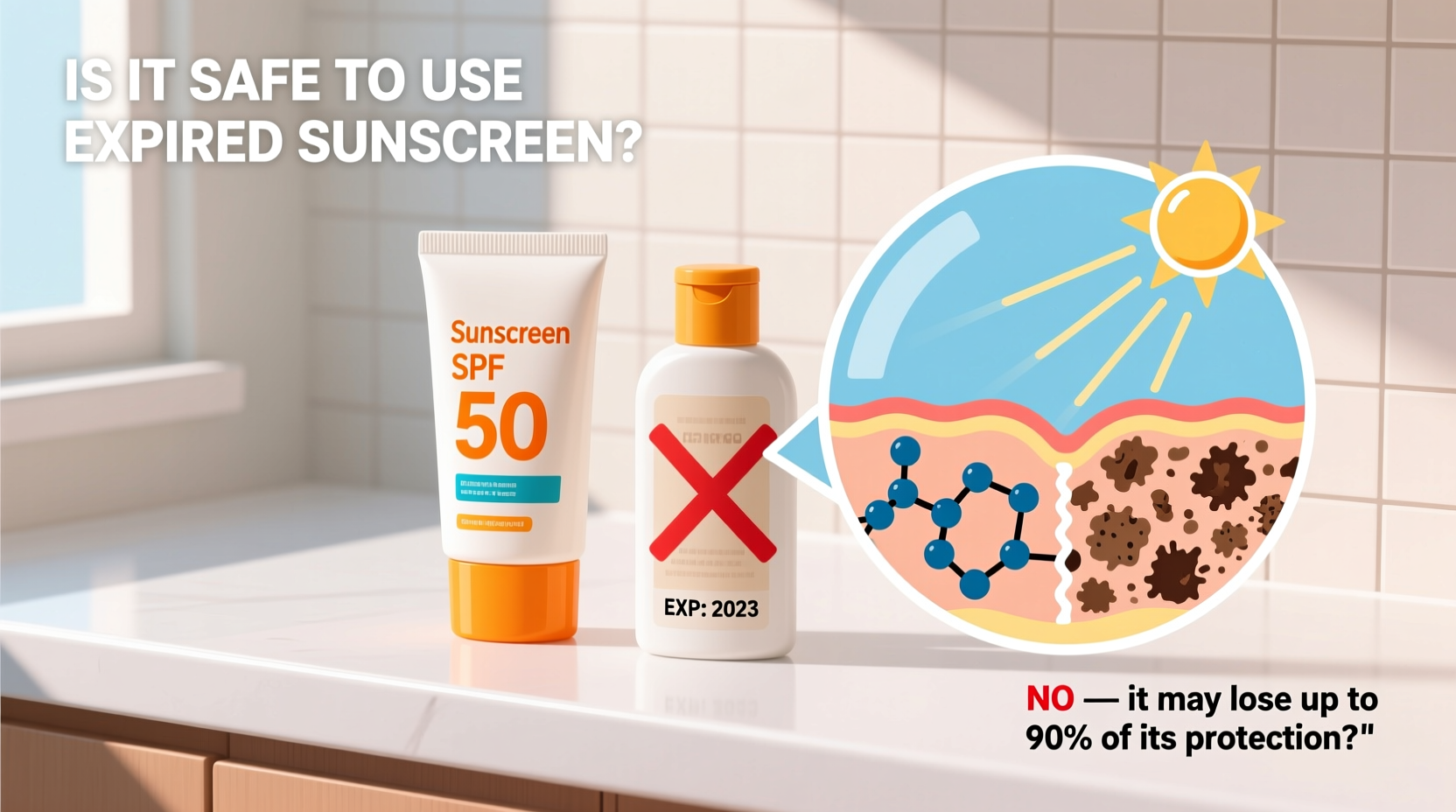 is it safe to use expired sunscreen or does it lose all protection