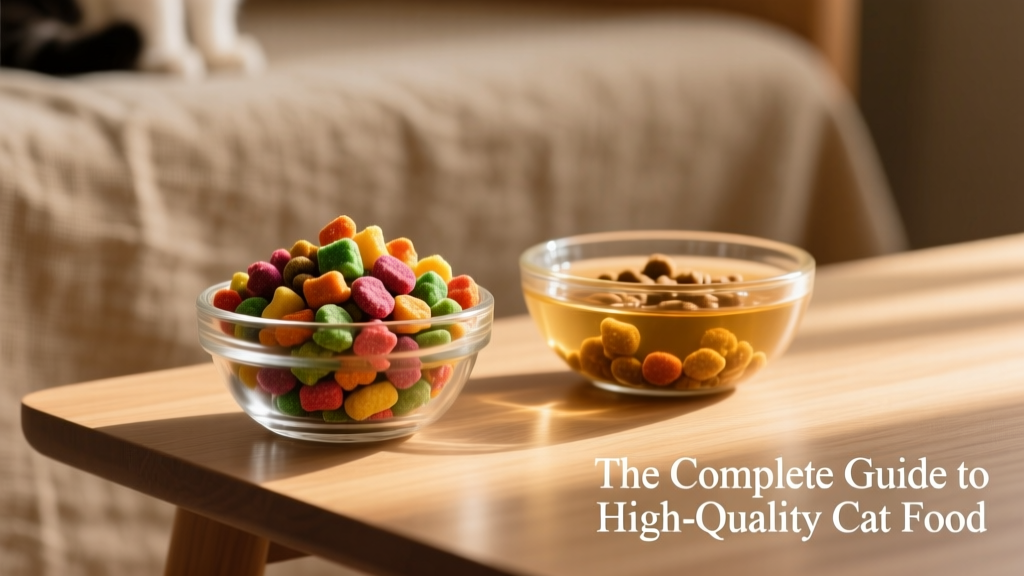 Small glass bowl of vibrant freeze-dried morsels next to a rehydrated portion showing plump, tender texture
