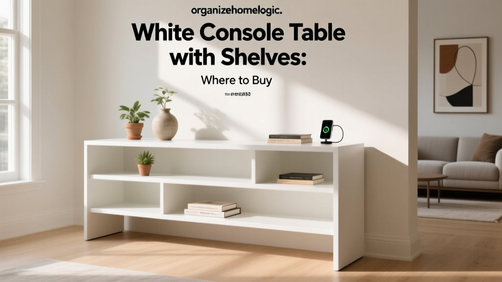 White Console Table with Shelves: Where to Buy