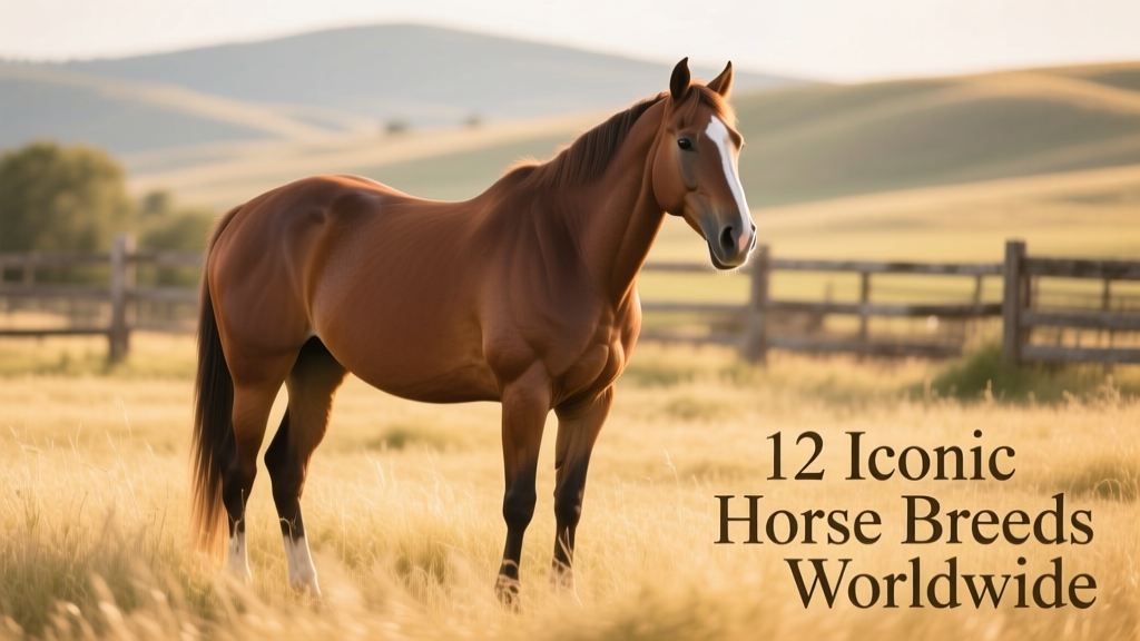 American Quarter Horse standing calmly in a sunlit paddock, showcasing muscular build and gentle expression