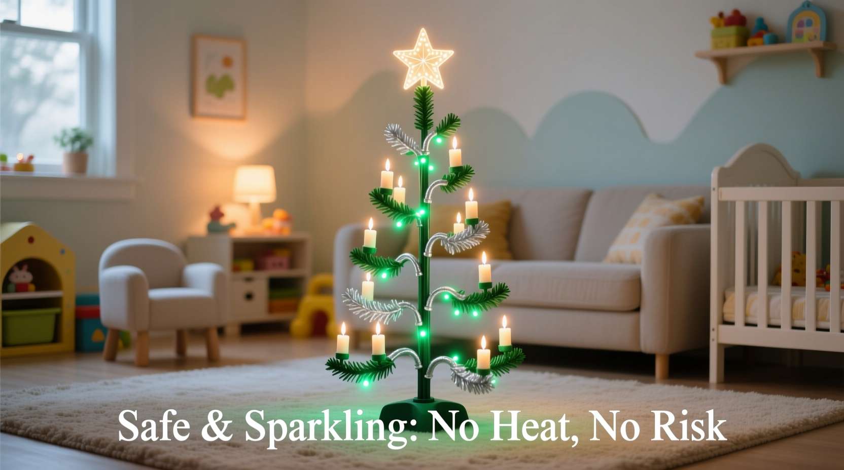 how to use fiber optic christmas trees with low heat output for kid safe spaces